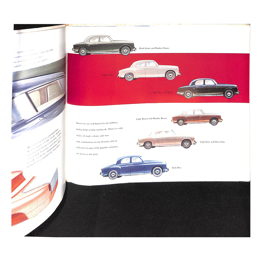 Rover P4, 60, 75, 90 and 105 Car Sales Brochure #566 1958