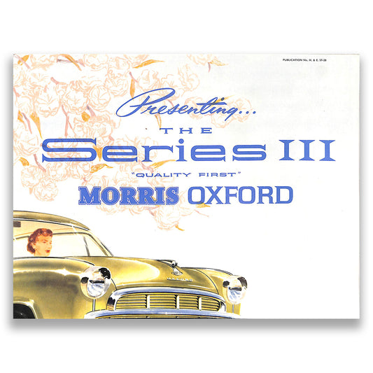 Morris Oxford Series III Car Sales Brochure #5728 1957