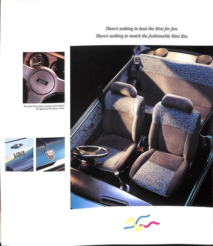 Rover Mini Rio Car Sales Brochure 1993 #4477 image 4