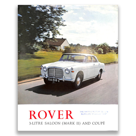 Rover 3-litre MkII P5 Saloon and Coupe Car Sales Brochure #637/B 1964