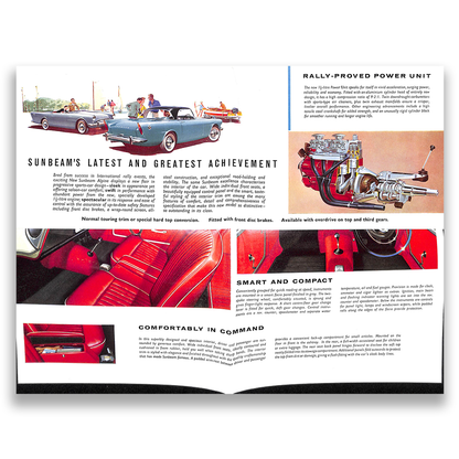 Sunbeam Alpine Series 1 Car Sales Brochure 638 H 1959