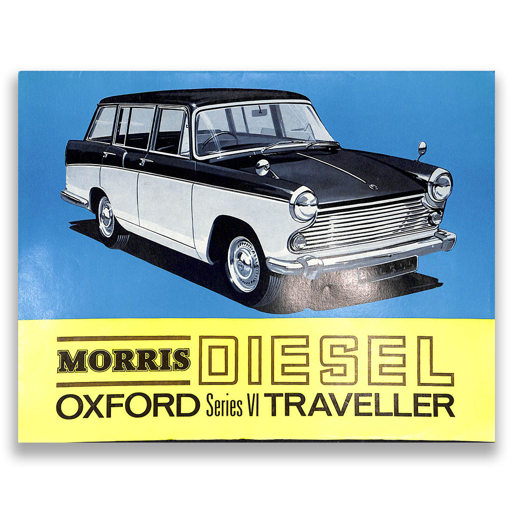 Morris Oxford Traveller Series VI Diesel Car Sales Brochure #6406 1964