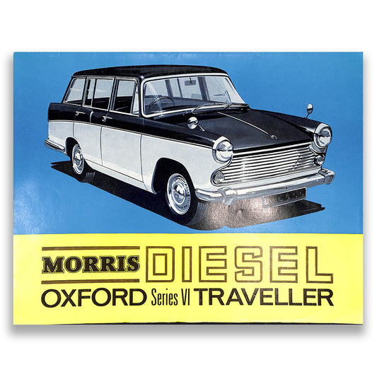 Morris Oxford Traveller Series VI Diesel Car Sales Brochure #6406 1964