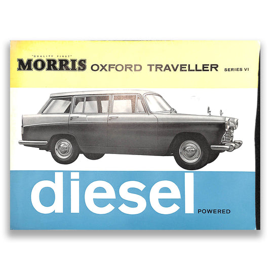 Morris Oxford Traveller Series VI Diesel Car Sales Brochure 1962-65