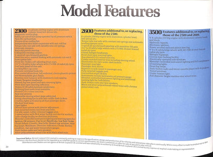 Rover SD1 Brochure #3255A 1977 image 13