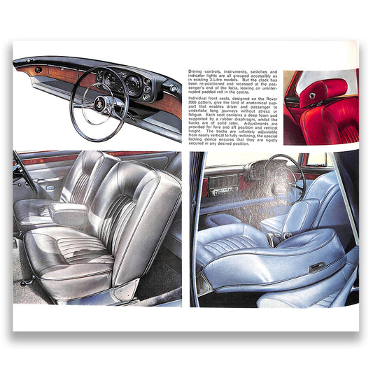 Rover 3-litre MkIII Saloon and Coupe Car Sales Brochure #670 1966