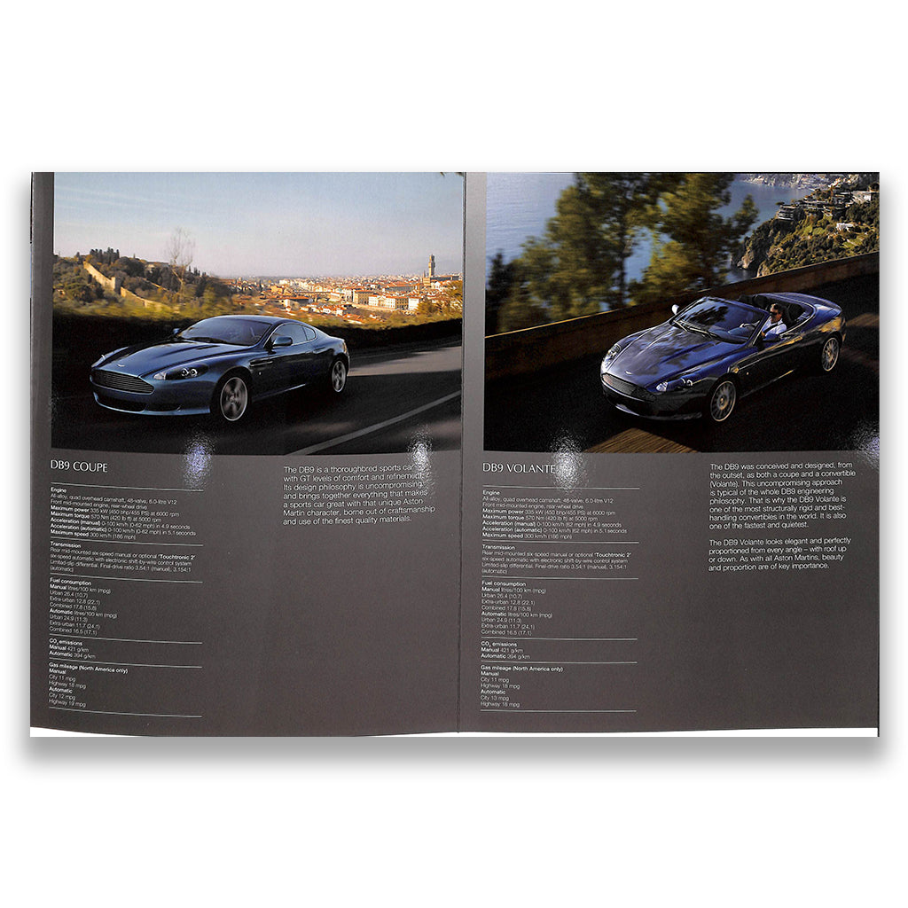 Aston Martin Range Brochure #703490 2007