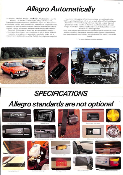Austin Allegro 3 Car Sales Brochure 3331/D 1980 image 7