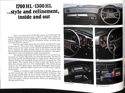Morris Marina 3 Car Sales Brochure 3327 1978 image 3