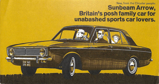 Sunbeam Arrow Car Sales Brochure USA Hunter 1967-8 image 0