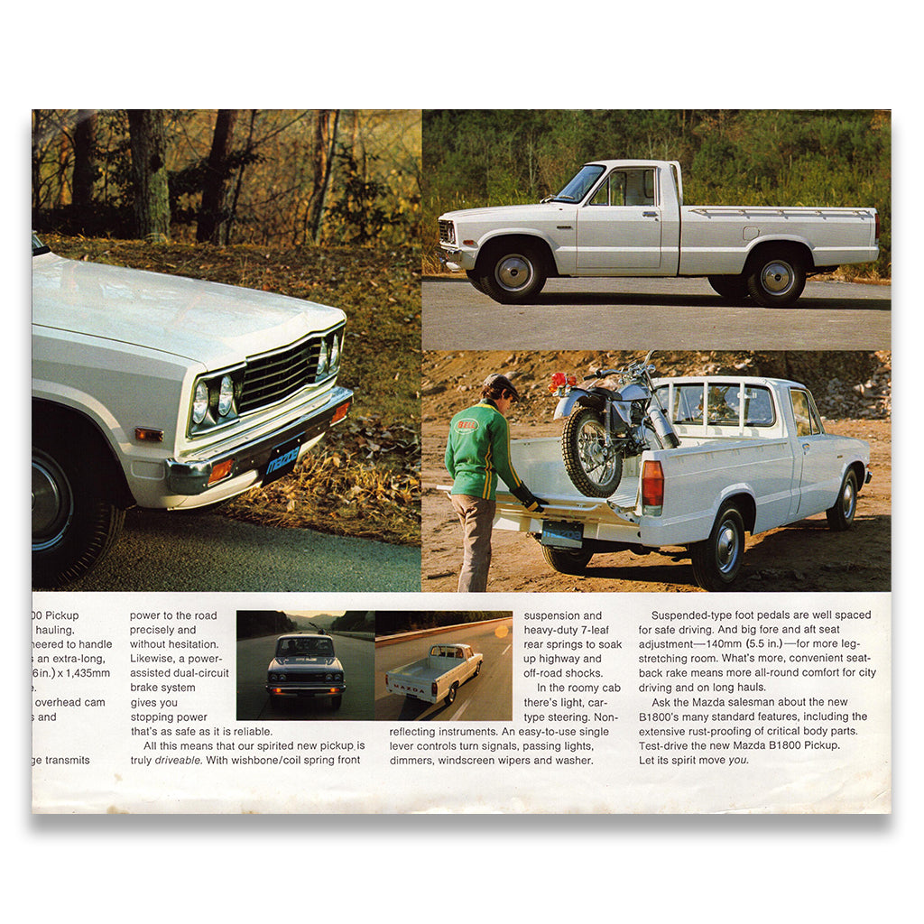 Mazda B1800 Pickup Commercial Sales Brochure #7708-S 1977