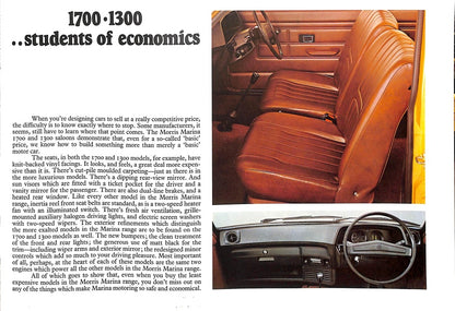 Morris Marina 3 Car Sales Brochure 3327 1978 image 10