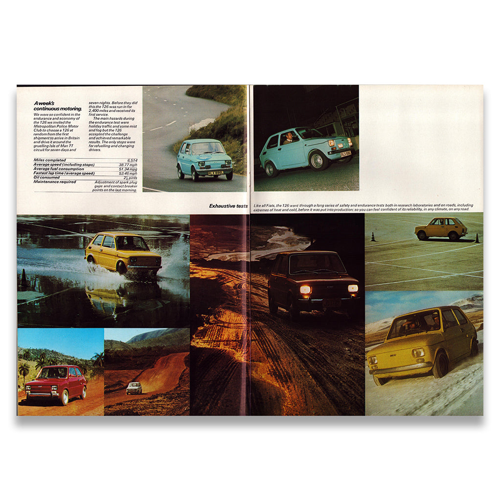 Fiat 126 Car Sales Brochure #80M-6/74 1974