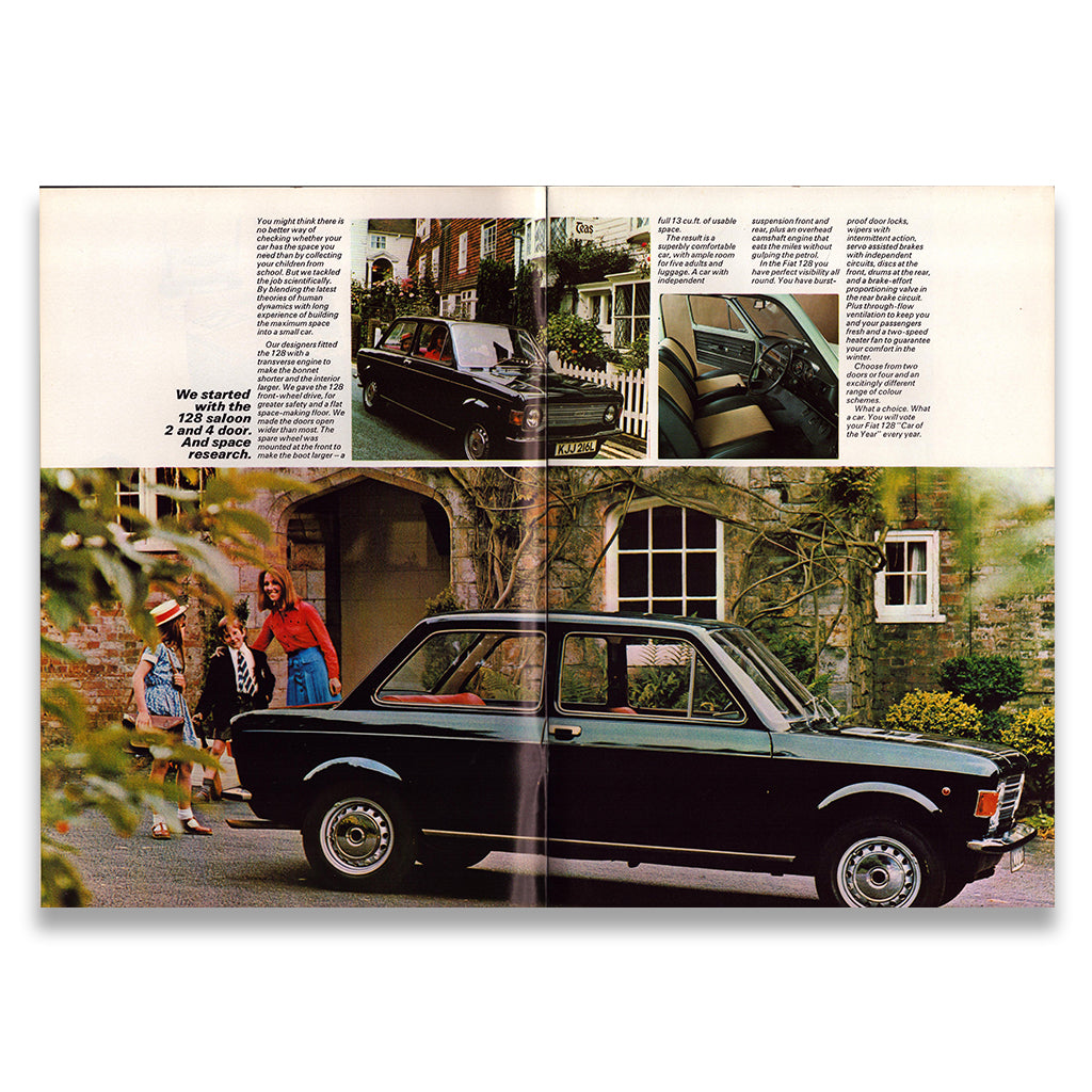 Fiat 128 Car Sales Brochure #80M-8/73 1974