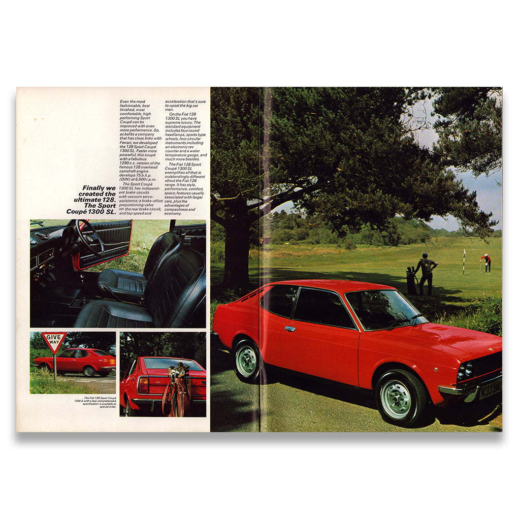 Fiat 128 Car Sales Brochure #80M-8/73 1974