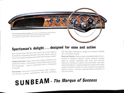 Sunbeam Alpine Series III Car Sales Brochure 945 H 1963 image 7