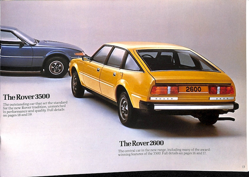 Rover SD1 Brochure #3255A 1977 image 7