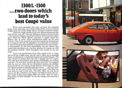 Morris Marina 3 Car Sales Brochure 3327 1978 image 7