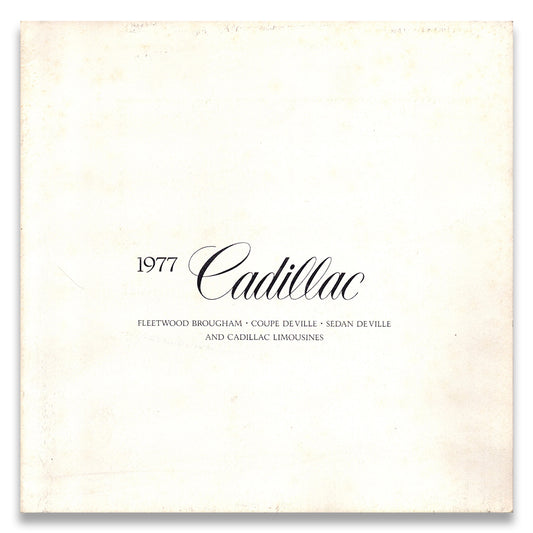 Cadillac Car Sales Brochure #9-76 1977