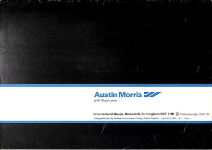 Austin Allegro 3 Car Sales Brochure 3331/D 1980 image 10
