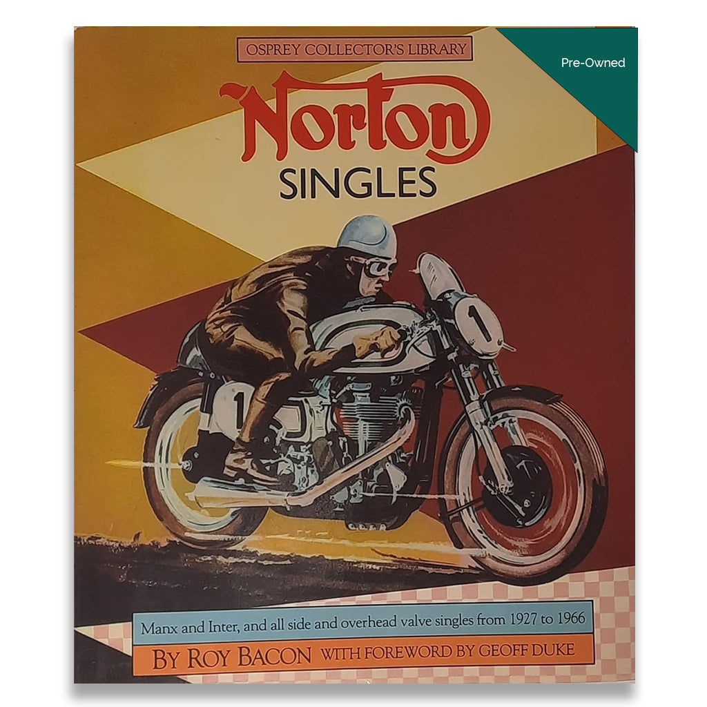 Book cover of 'Norton Singles' by Osprey Collectors Library with a motorcycle illustration.
