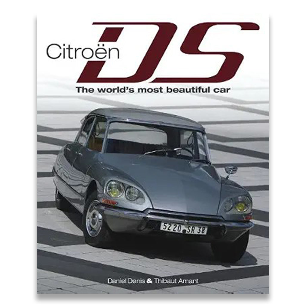 A book cover featuring a silver Citroën DS car on a paved background, with large 'DS' lettering and the Citroën name at the top.