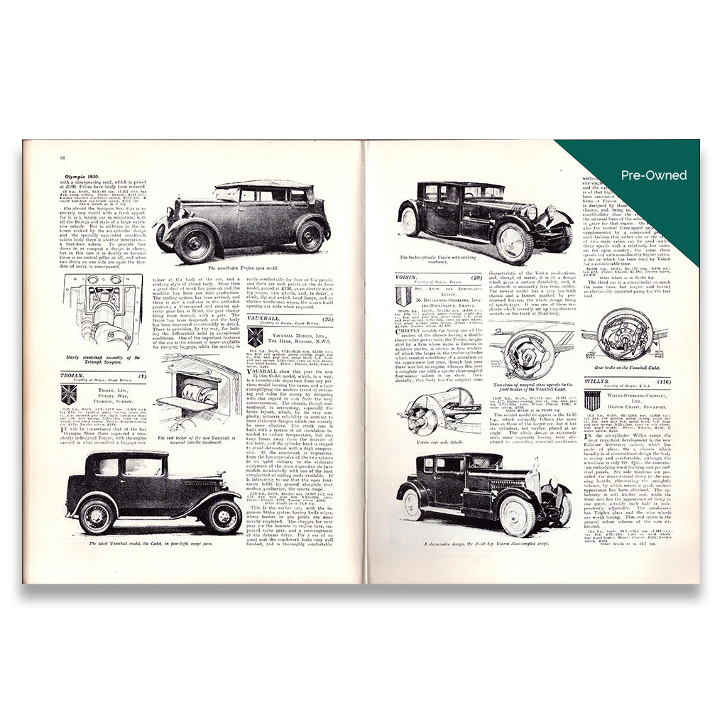 The 1930 London Motor Show and Paris Salon