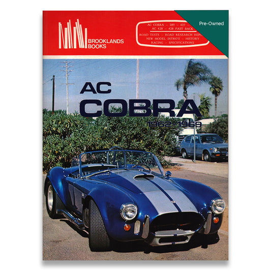 Book cover featuring a blue AC Cobra car.