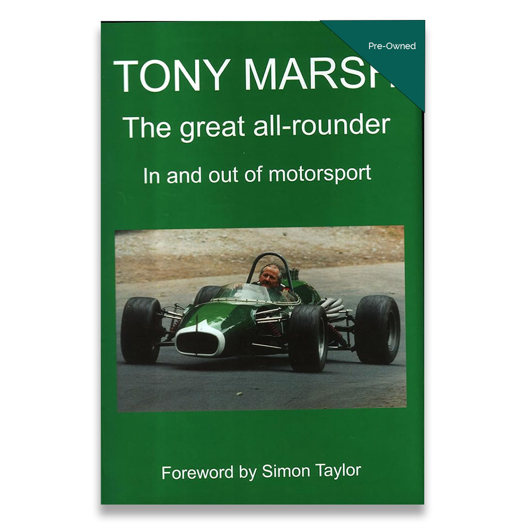 Book cover of 'The great all-rounders' by Tony Marsh with a green racing car on a track.