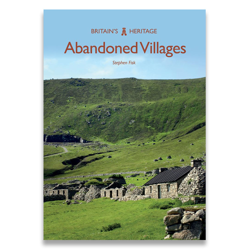 Book cover of 'Abandoned Villages' by Stephen Fisk with a scenic view of an abandoned village.
