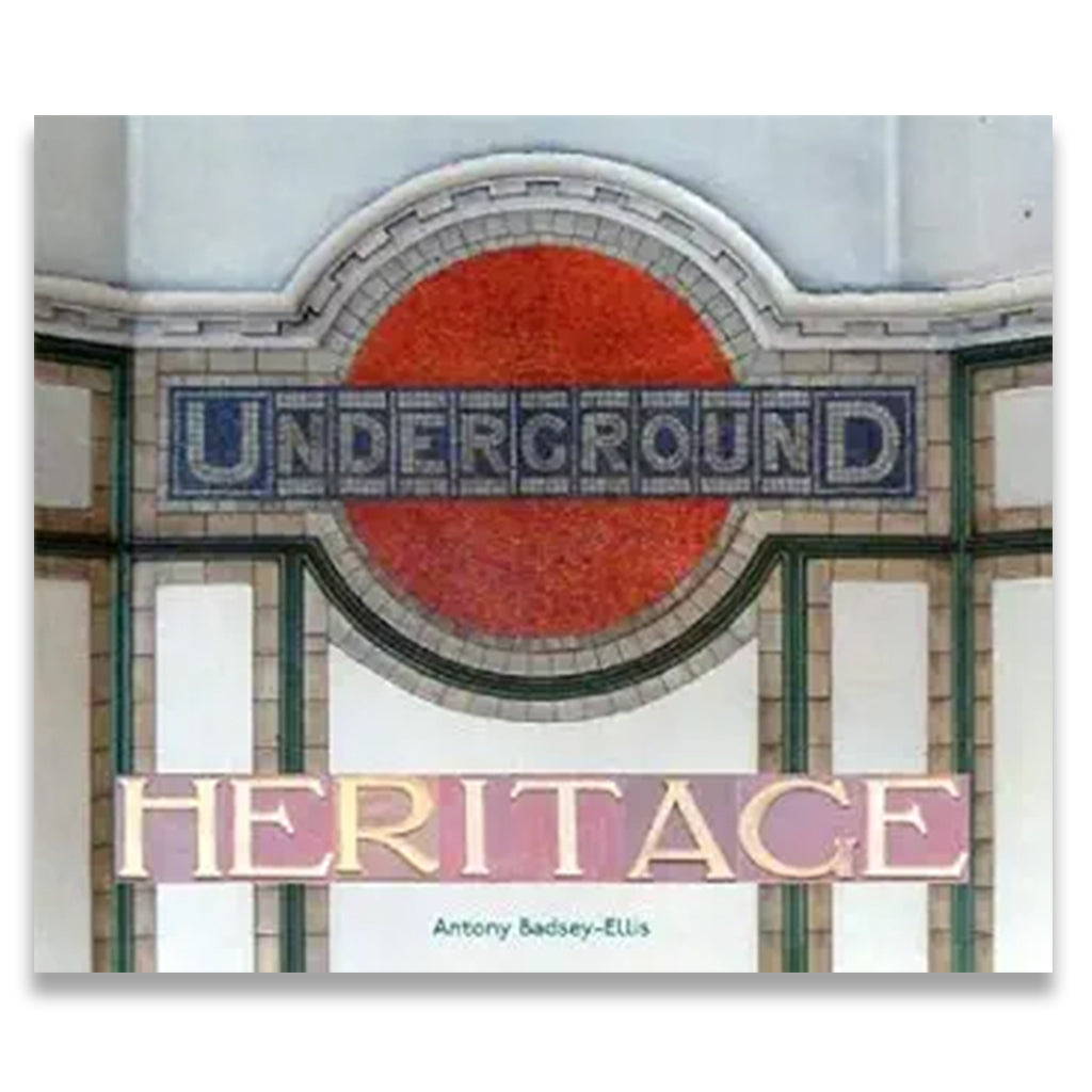 Book cover of 'Underground Heritage' with a mosaic design featuring the word 'Underground'.