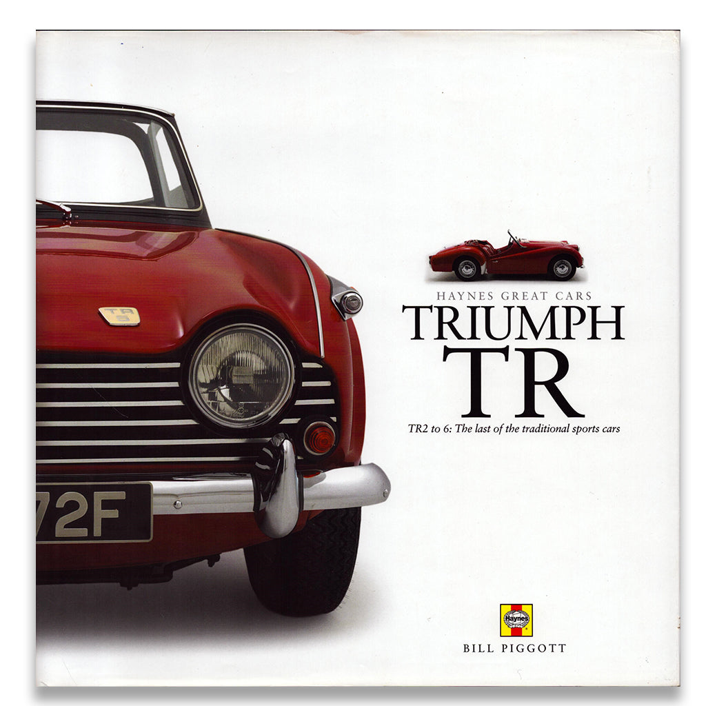 Book cover of 'Triumph TR' by Bill Piggott featuring a red Triumph car on a white background.