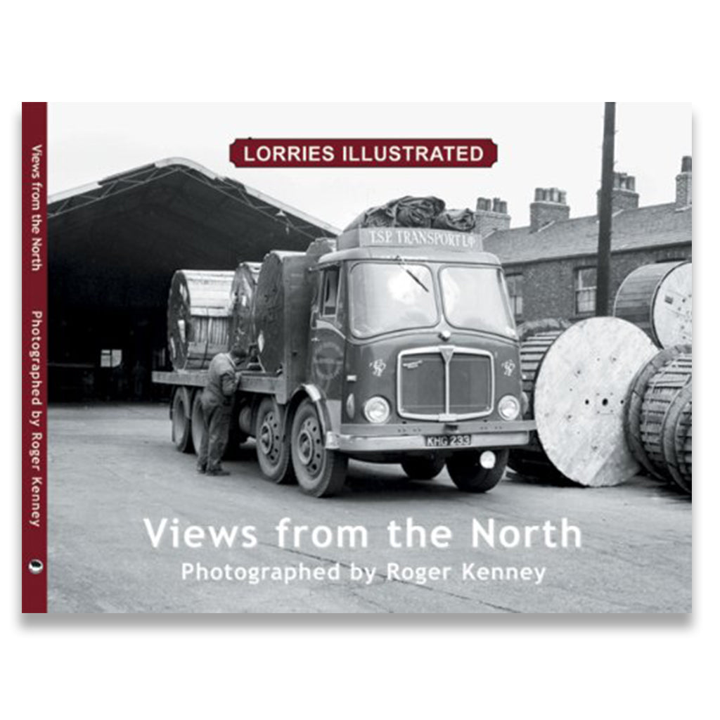 Book cover of 'Lorries Illustrated: Views from the North' by Roger Kenney featuring a vintage truck.