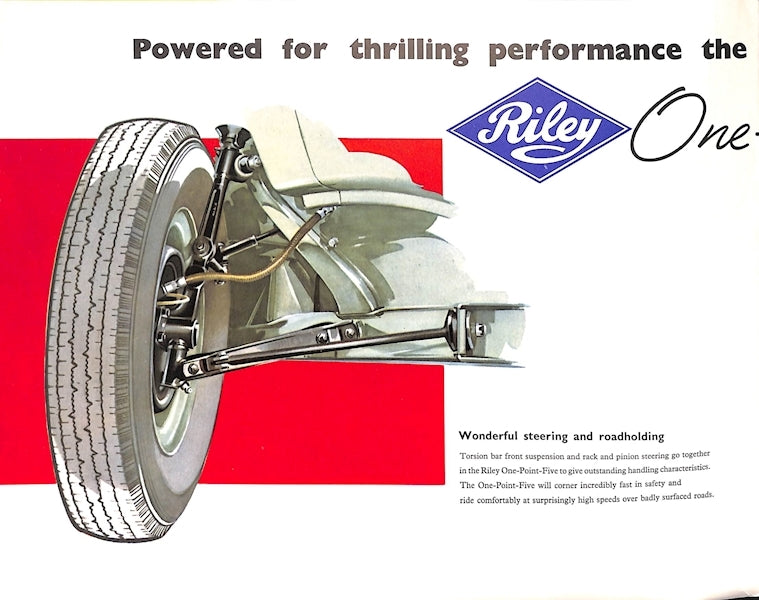 Riley 1.5 Foldout Car Sales Brochure, #D672 1957 image 3