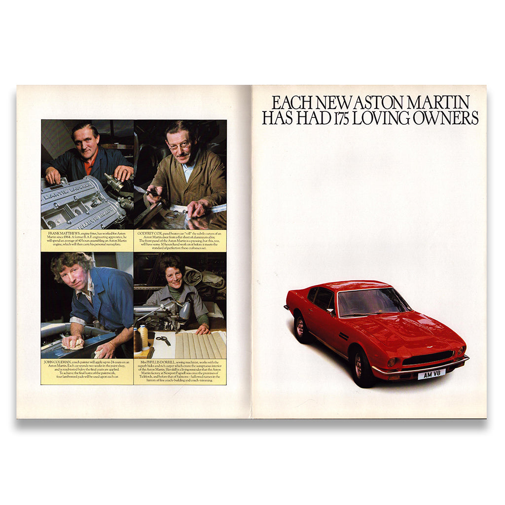 Aston Martin V8 Car Sales Brochure 1975