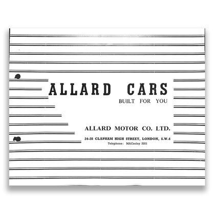 Allard Cars Range Brochure 1956