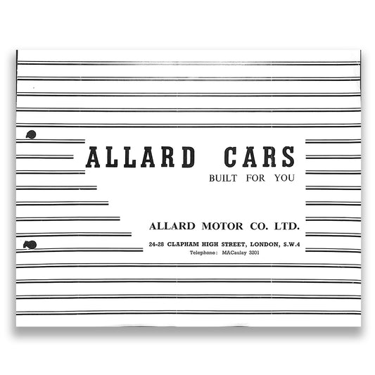 Allard Cars Range Brochure 1956