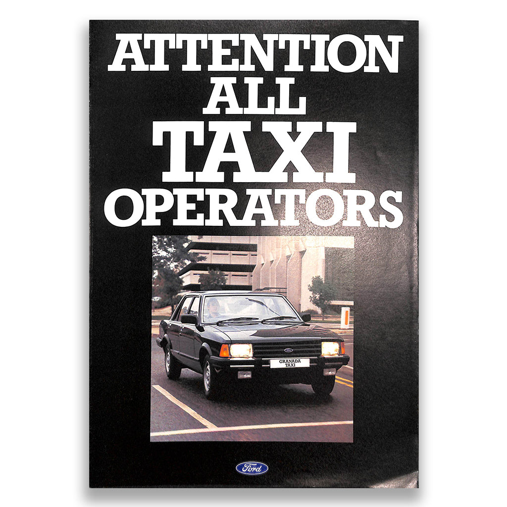 Ford Granada Taxi Car Sales Brochure #FA553 1982