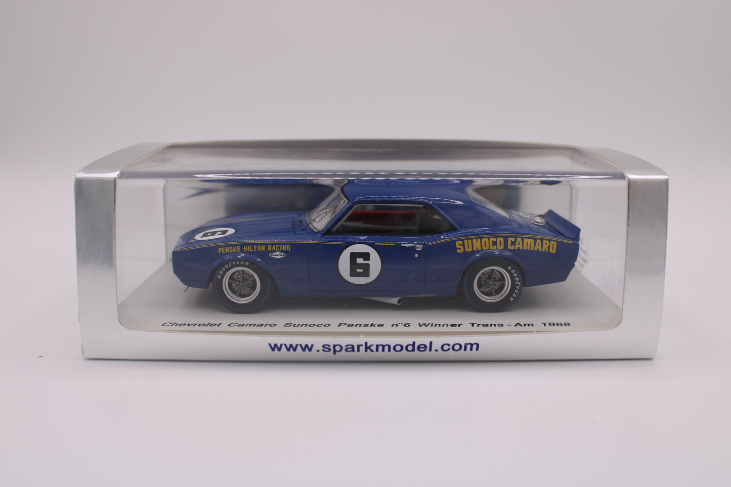 Chevrolet Camaro Z28 Sunoco Penske #6 - Winner Trans Am 1968 - Spark S2601 - 1/43 Scale Model