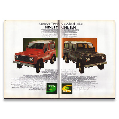 Land Rover 90 and 110 Car Sales Brochure #LR335 1984