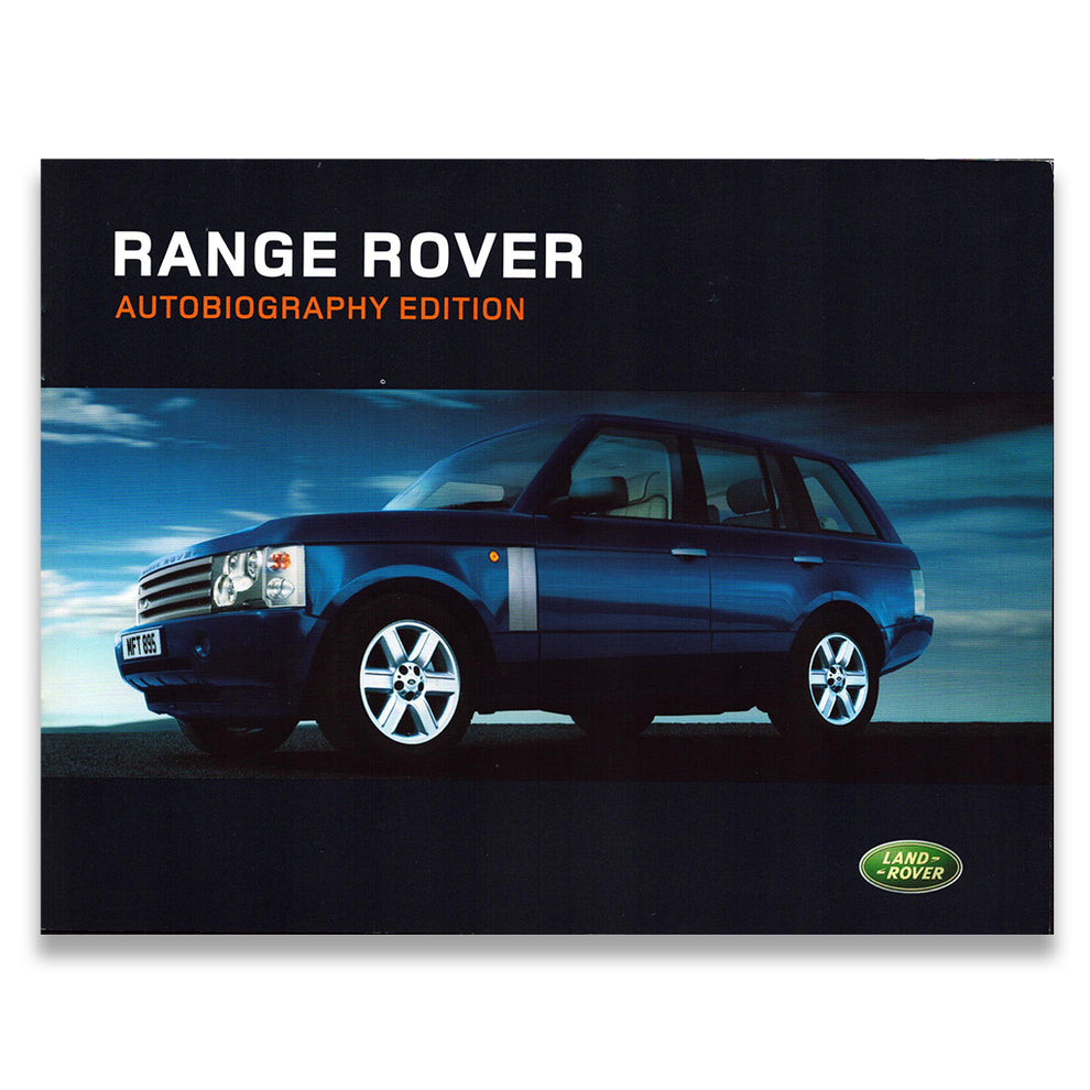 Range Rover Autobiography Car Sales Brochure #LRML 2110/04 2004 ...