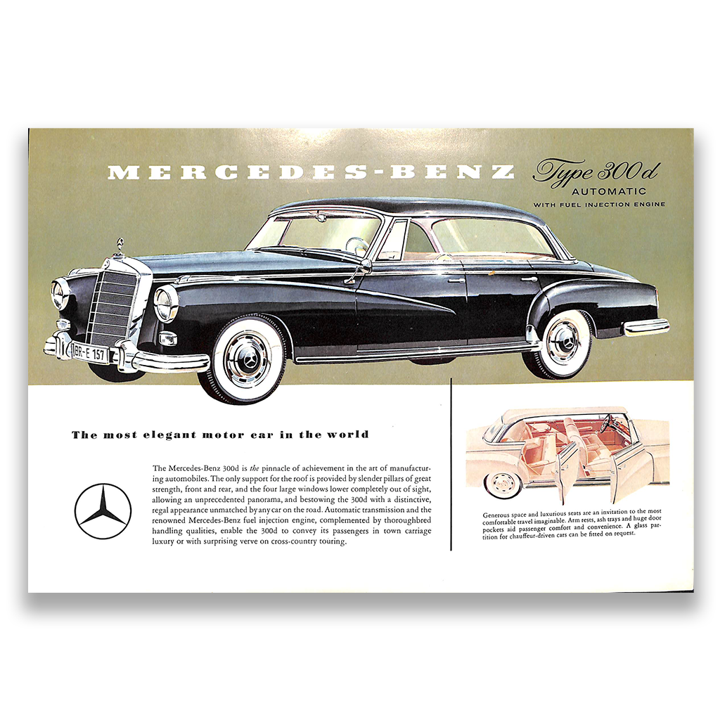 Mercedes-Benz 300D Car Sales Brochure #PD8046 1957