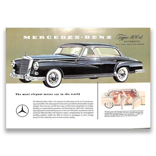 Mercedes-Benz 300D Car Sales Brochure #PD8046 1957