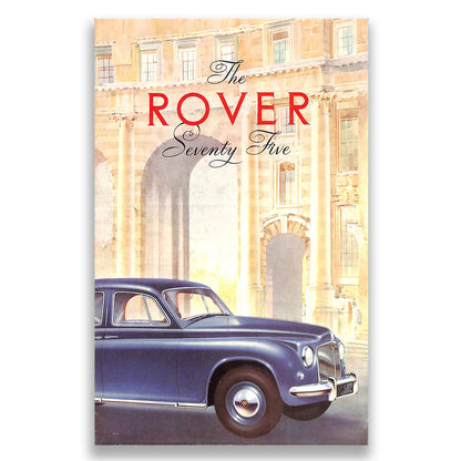 Rover P4 75 Car Sales Brochure 1952