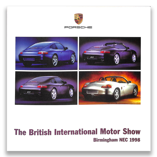 Porsche Range NEC Car Sales Brochure 1998