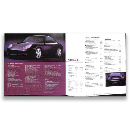 Porsche Range NEC Car Sales Brochure 1998