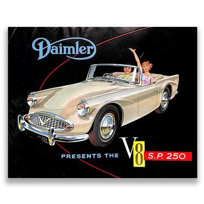 Daimler V8 SP250 Sports Foldout Brochure, #D59 1959
