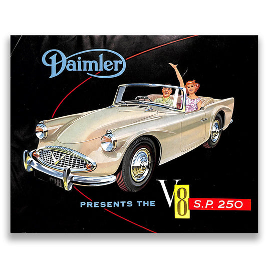 Daimler V8 SP250 Sports Foldout Brochure, #D59 1959