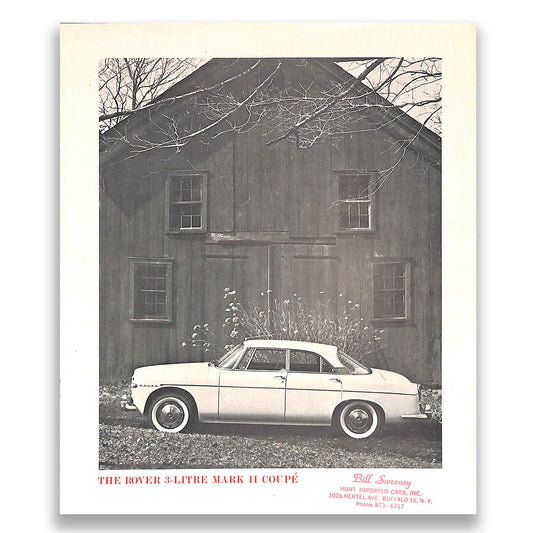 Rover 3-litre Saloon and Coupe US Market Car Sales Brochure 1966