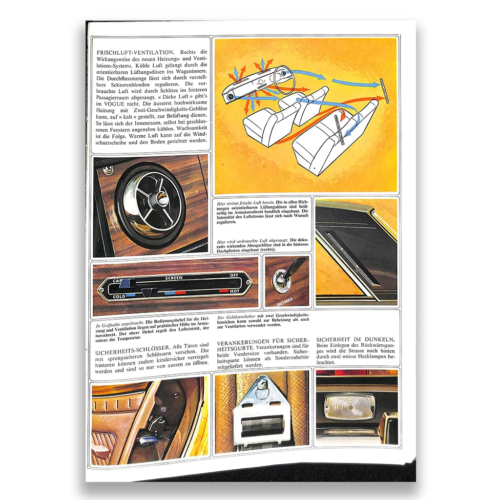 Sunbeam Vogue Car Sales Brochure 8036 EX GM H 1968